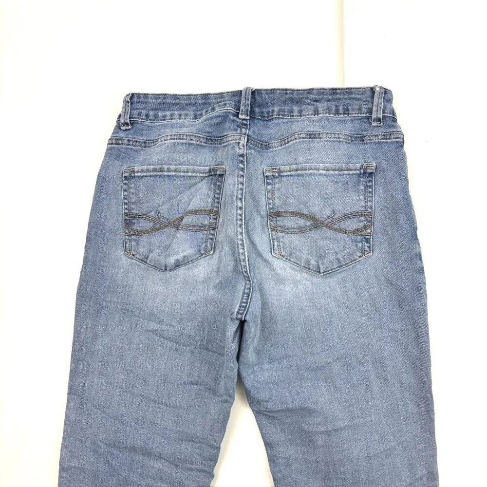 Lee Straight Leg Perfect Fit Distressed Women's size 10 Medium Blue‎ Denim jeans